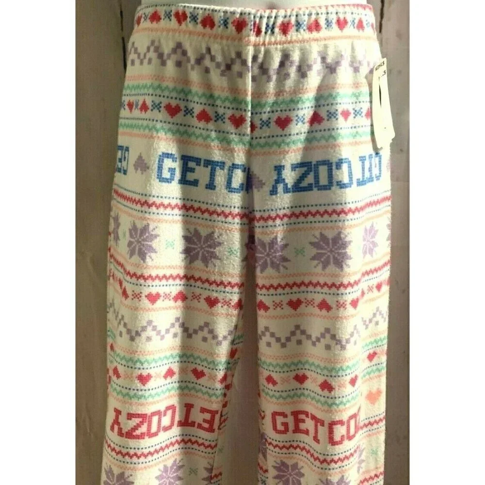 SO Girls Micro Fleece Pajama Pants Size 4 Multicolor